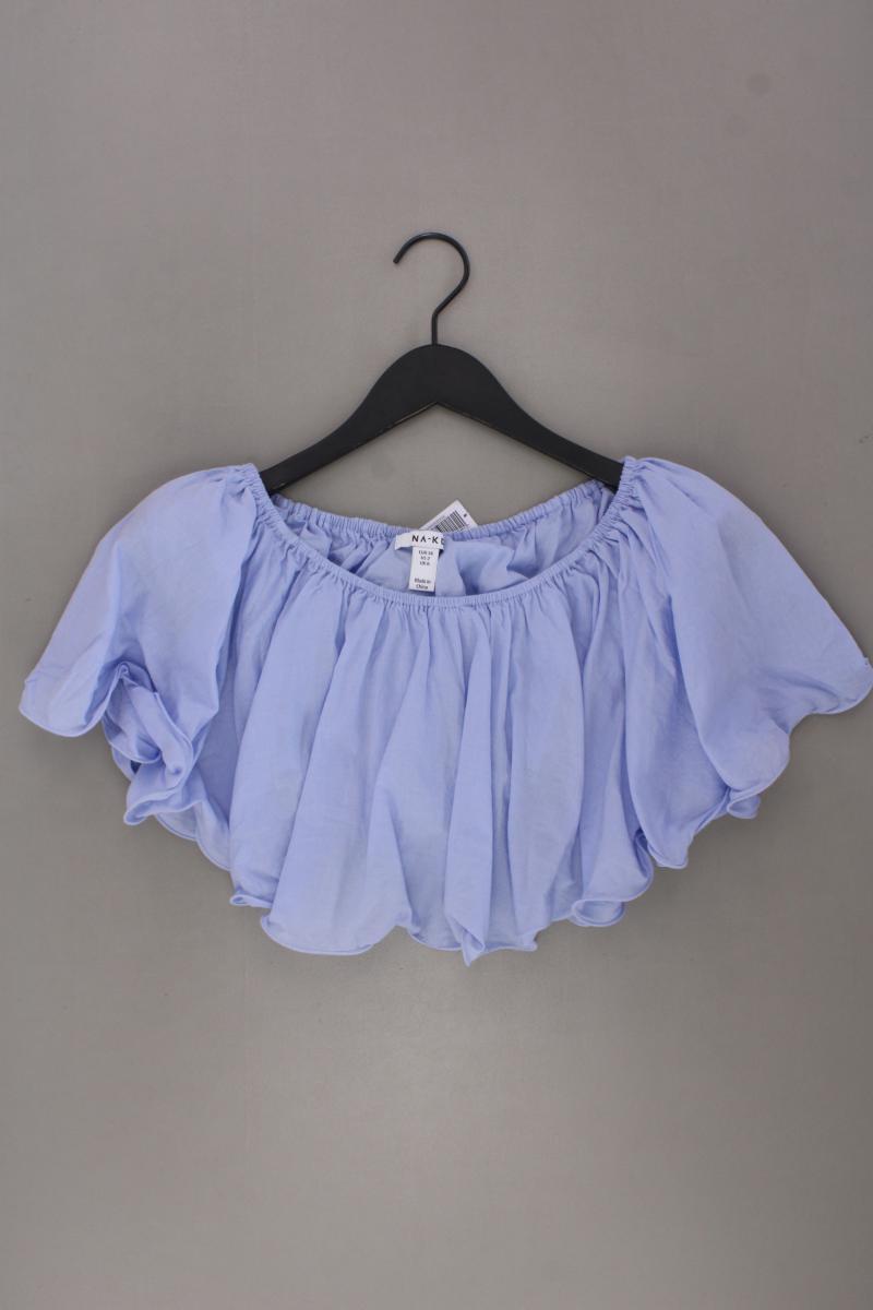 NA-KD Crop Top Gr. 34 blau aus Baumwolle