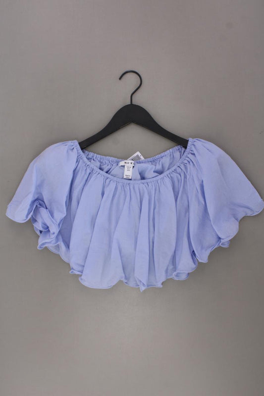 NA-KD Crop Top Gr. 34 blau aus Baumwolle