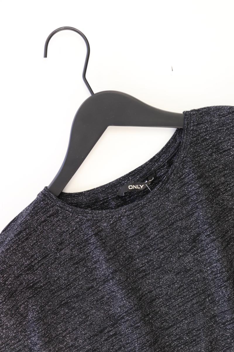 Only T-Shirt Gr. S Kurzarm mit Glitzer schwarz aus Viskose