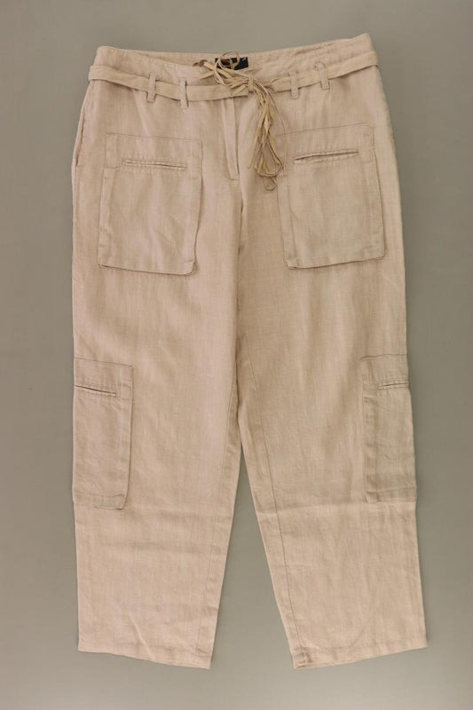 FFC Leinenhose Gr. 38 mit Gürtel creme