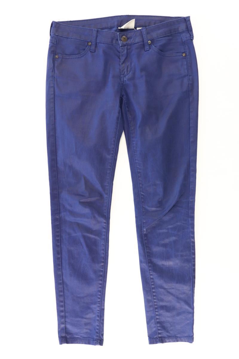 Mango Hose Gr. 36 blau aus Baumwolle