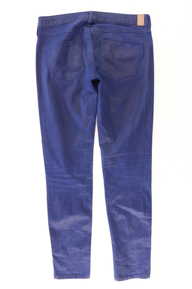 Mango Hose Gr. 36 blau aus Baumwolle