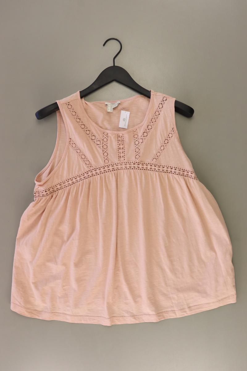 Esprit Ärmellose Bluse Gr. XXL rosa aus Baumwolle