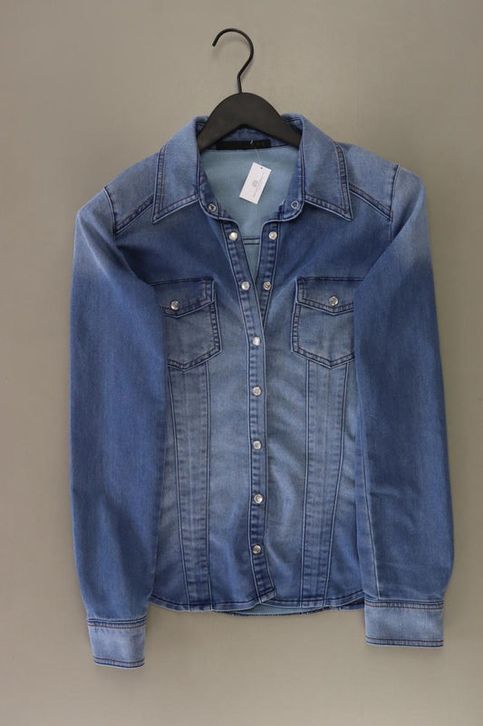 Set Jeansbluse Gr. 34 Langarm blau aus Baumwolle