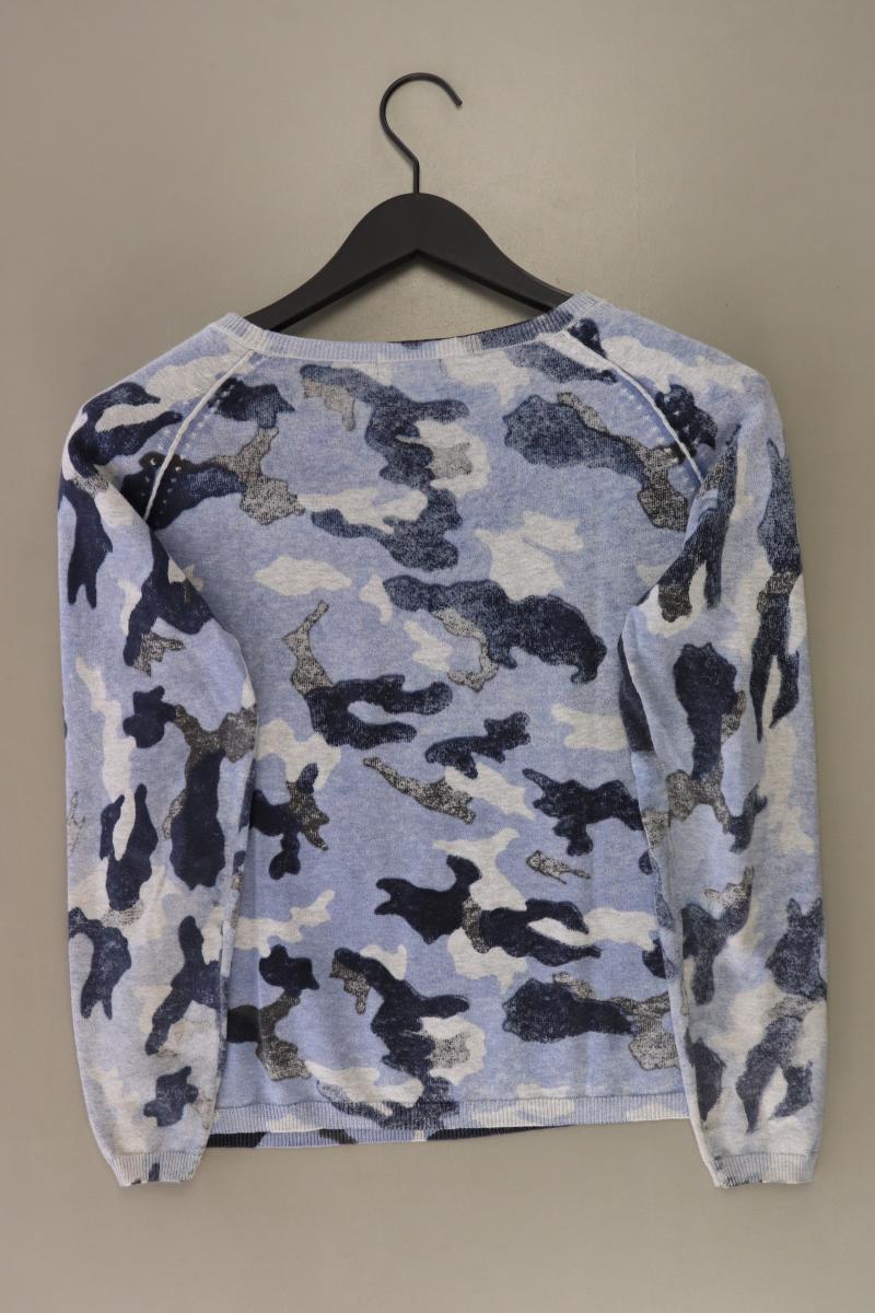 Chelsea Rose Feinstrickpullover Gr. 38 camouflage mit Pailletten blau