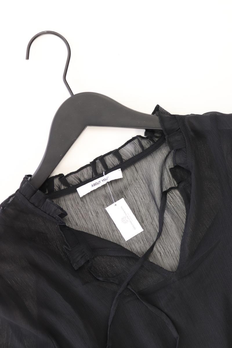 About You Chiffonbluse Gr. 36 Langarm schwarz aus Polyester