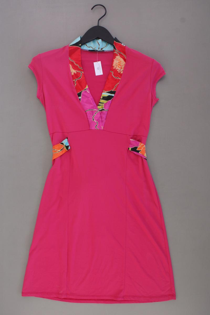 Dixie Kurzarmkleid Gr. M mit Gürtel pink aus Polyamid