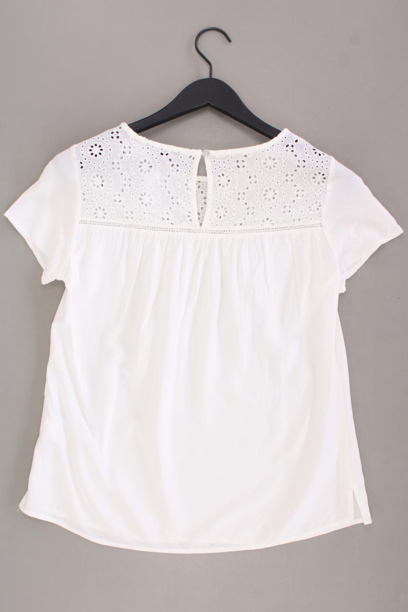 Zero Kurzarmbluse Gr. 36 creme aus Viskose