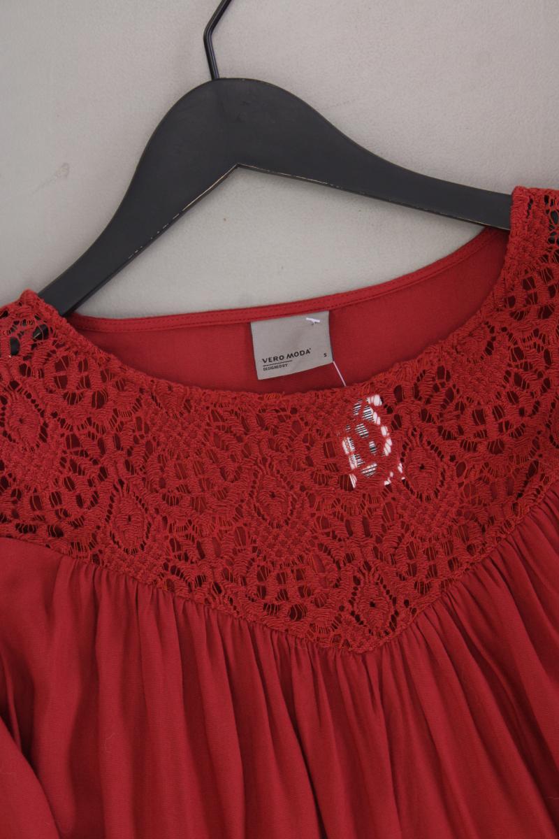 Vero Moda Oversize-Bluse Gr. S 3/4 Ärmel rot aus Viskose
