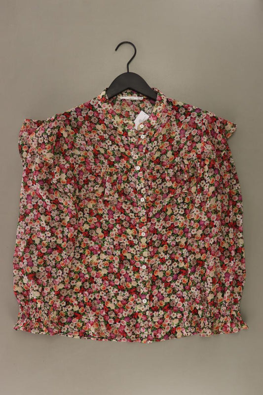 Mango Langarmbluse Gr. M mit Blumenmuster mehrfarbig aus Polyester