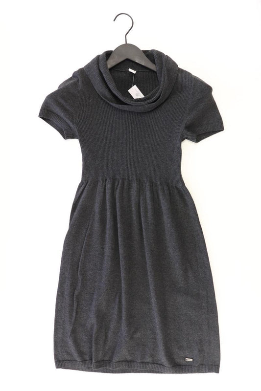 QS by s.Oliver Strickkleid Gr. 34 Kurzarm grau