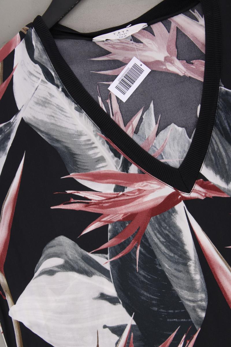 YAYA Kurzarmkleid Gr. 38 mit Blumenmuster mehrfarbig aus Viskose