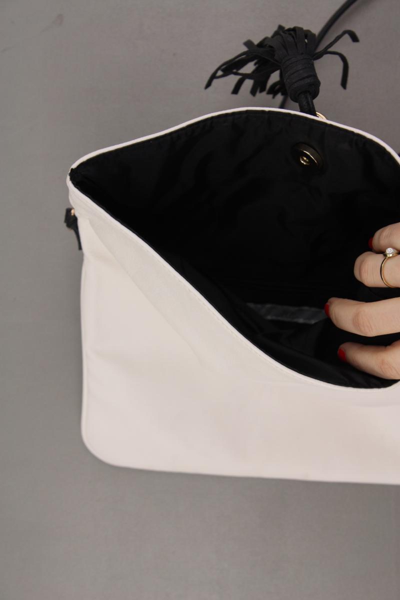 H&M Umhängetasche creme aus Kunstleder