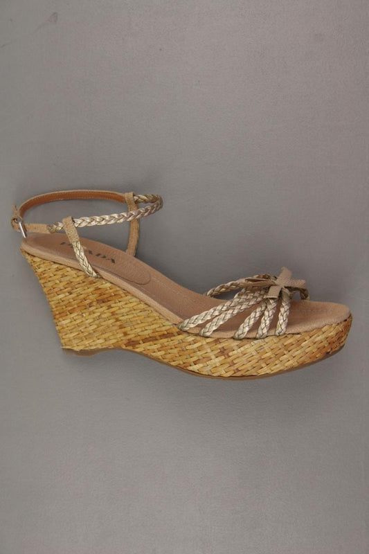 Prada Sandaletten mit Keilabsatz Gr. 37 braun