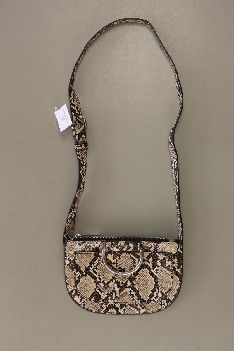 Zara Bauchtasche mit Tierdruck braun aus Kunstleder