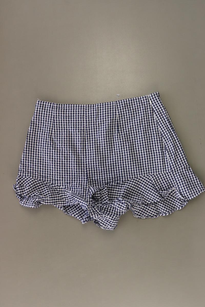 Zara Shorts Gr. M kariert blau