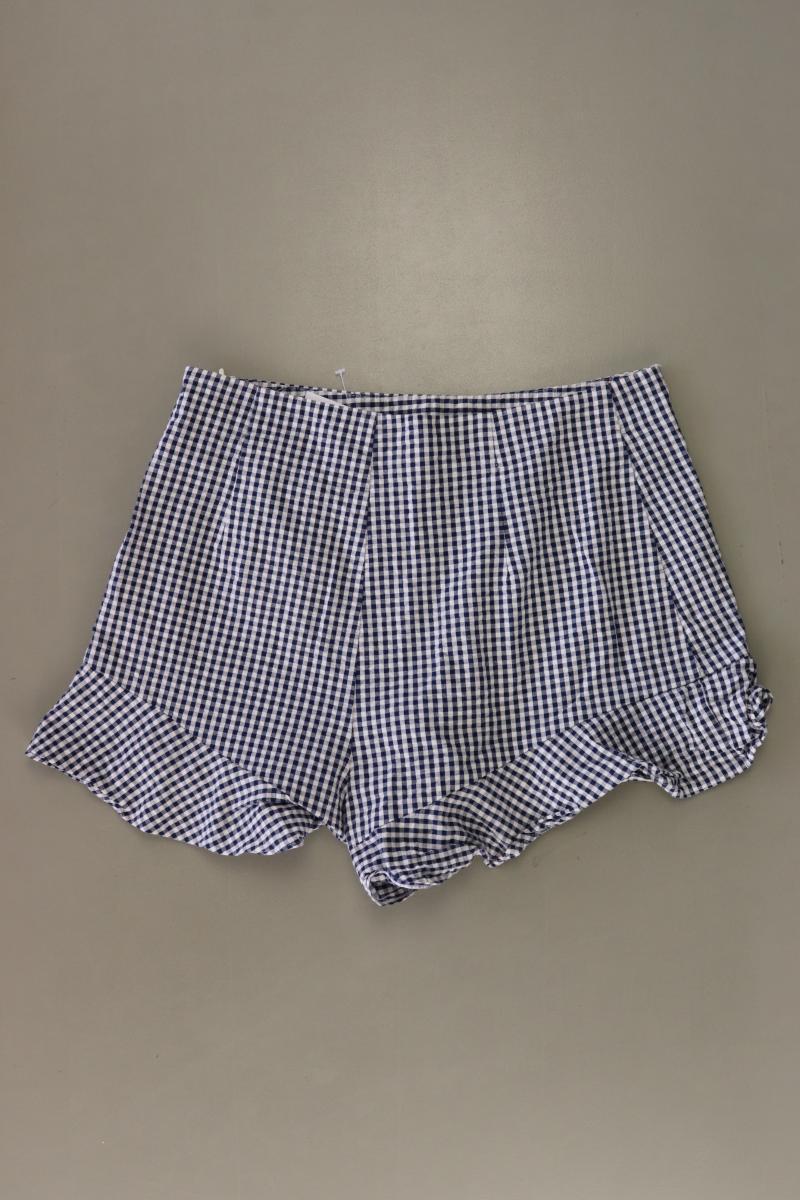 Zara Shorts Gr. M kariert blau