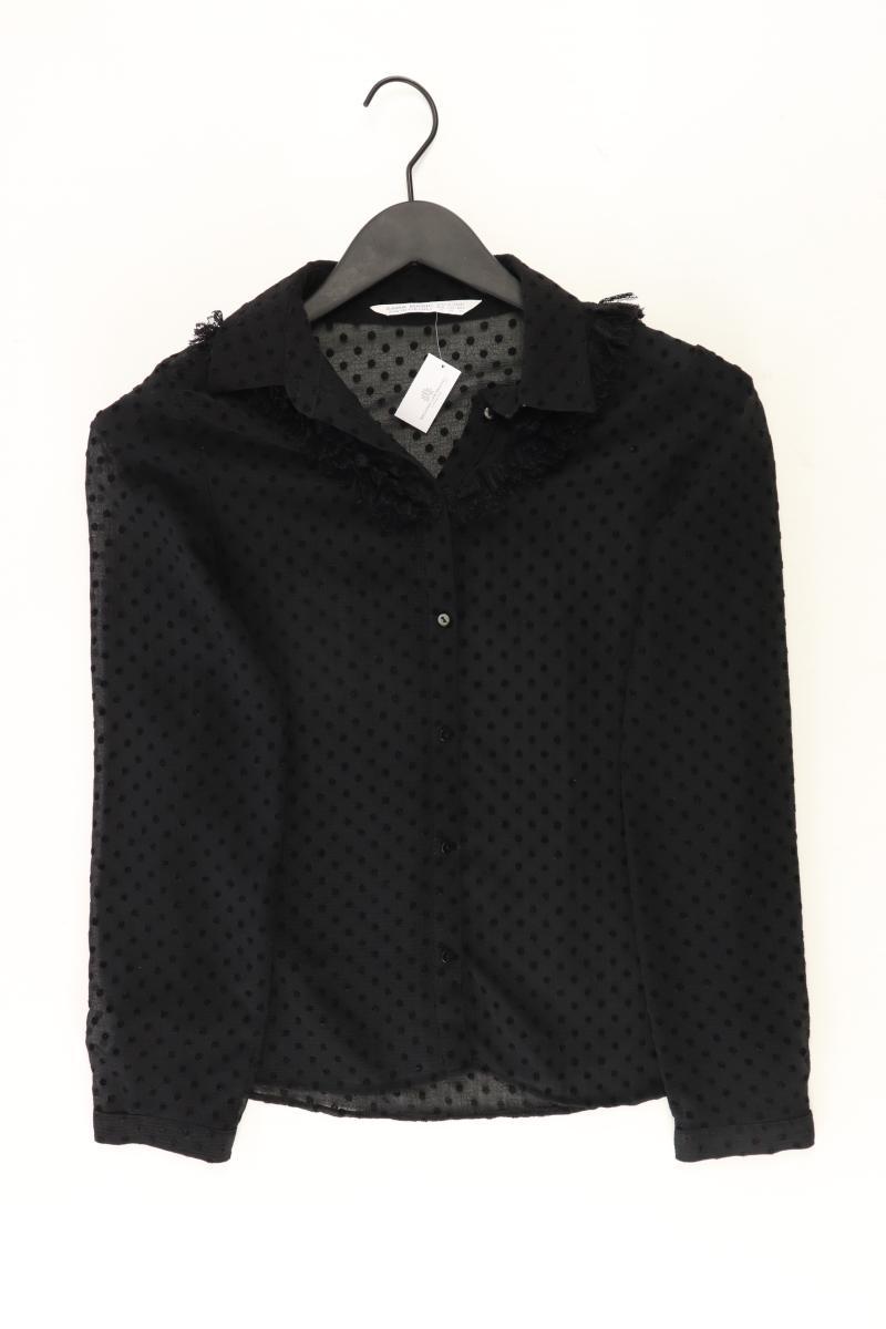 Zara Langarmbluse Gr. XS schwarz aus Polyester