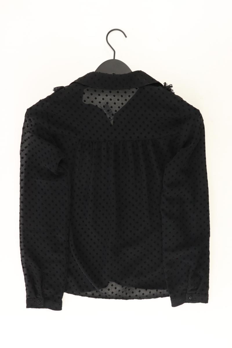 Zara Langarmbluse Gr. XS schwarz aus Polyester