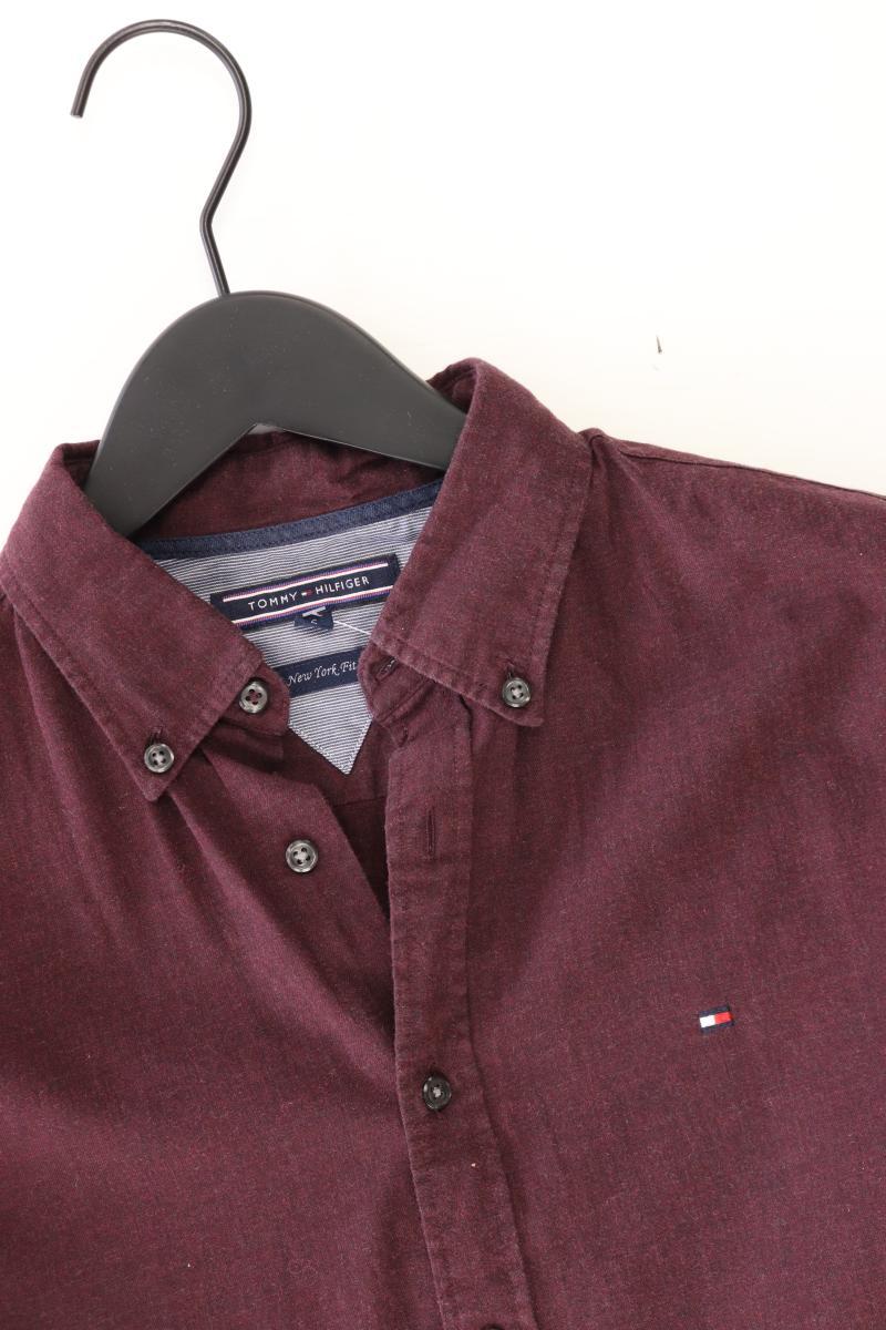 Tommy Hilfiger Langarmhemd für Herren Gr. S rot aus Baumwolle