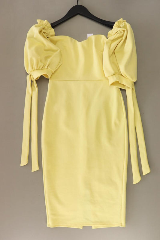 True Violet Schlauchkleid Gr. UK 8 Kurzarm gelb aus Polyester