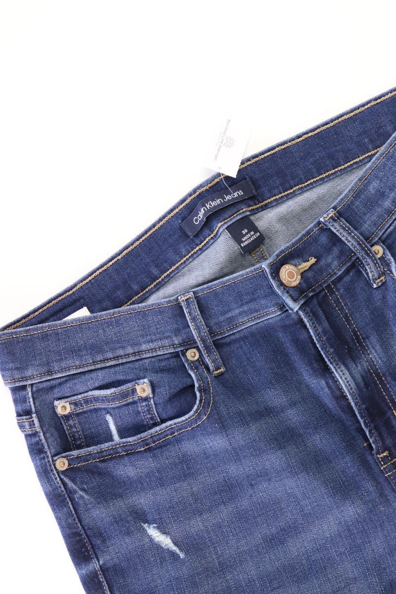 Calvin Klein Skinny Jeans Gr. W30 blau aus Baumwolle