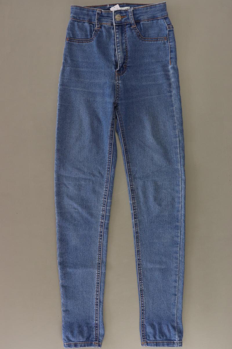 Pull&Bear Skinny Jeans Gr. 32 blau aus Baumwolle