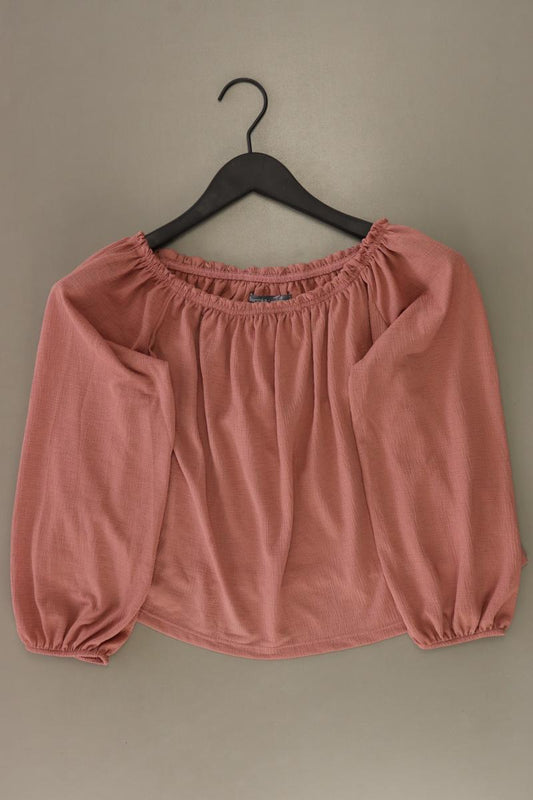 Bershka Regular Bluse Gr. S 3/4 Ärmel mit Carmen-Ausschnitt rosa