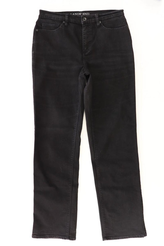 Lands' End Straight Jeans Gr. 38 schwarz aus Baumwolle