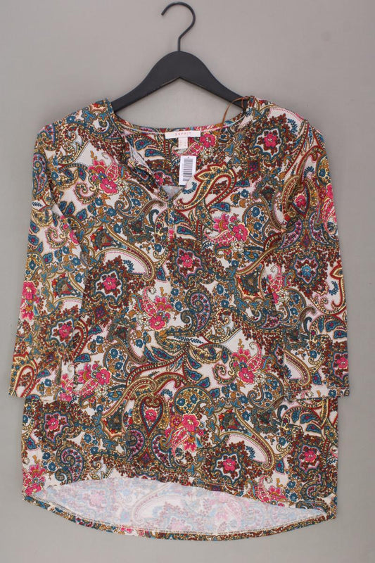 Esprit Shirt mit V-Ausschnitt Gr. L mit Paisleymuster neuwertig 3/4 Ärmel