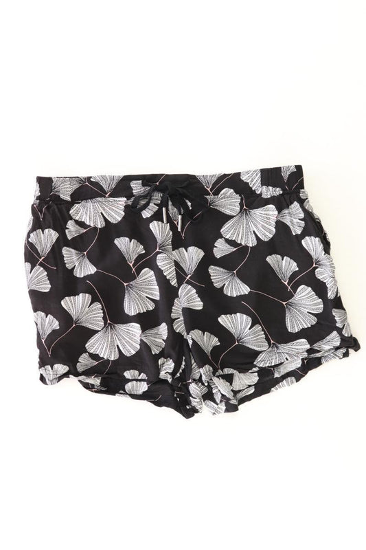 Esprit Shorts Gr. 38 mit Blumenmuster schwarz aus Viskose