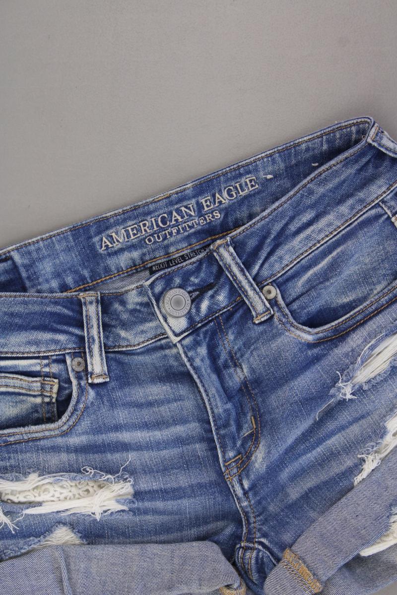American Eagle Outfitters Hotpants Gr. US 4 blau aus Baumwolle