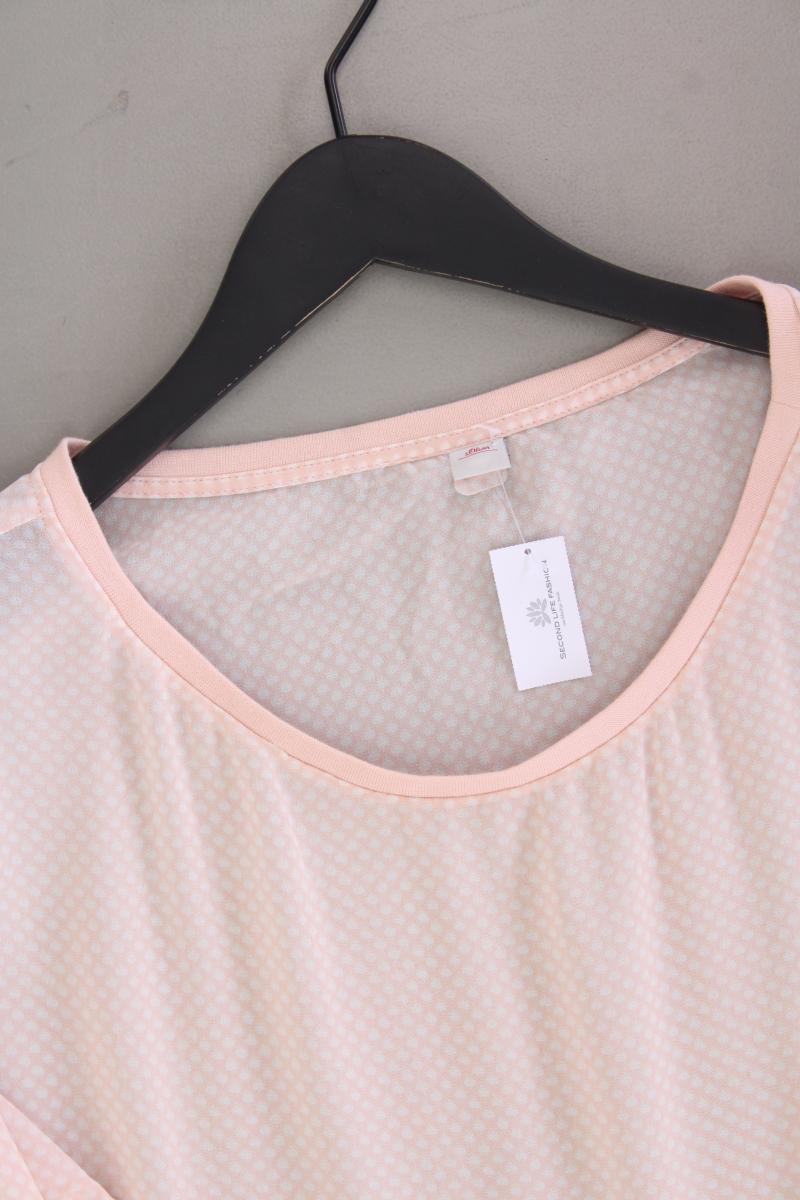 s.Oliver Oversize-Bluse Gr. 38 gepunktet 3/4 Ärmel rosa aus Polyester