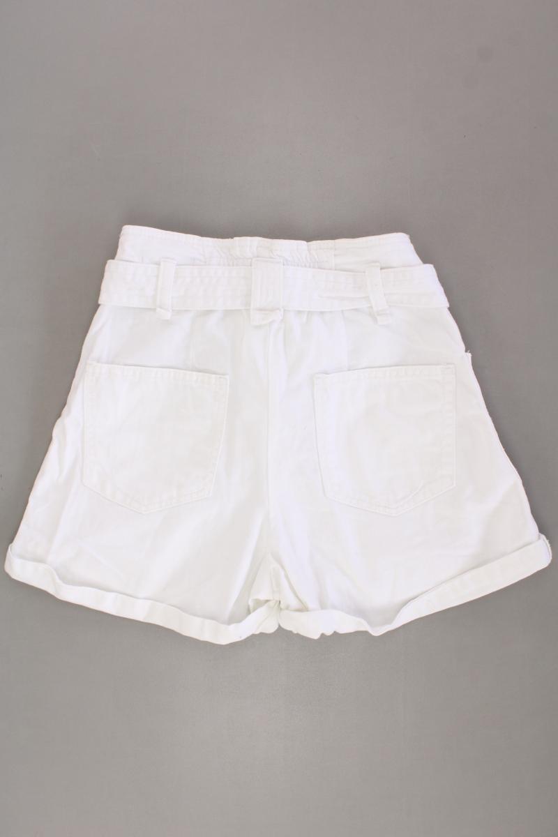 Bershka Shorts Gr. 36 weiß aus Baumwolle