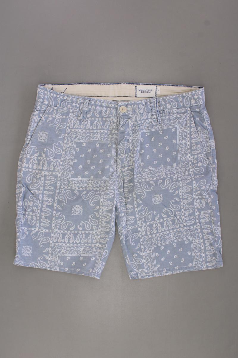 Marc O'Polo Shorts für Herren Gr. W32 mit Paisleymuster Modell Davel blau