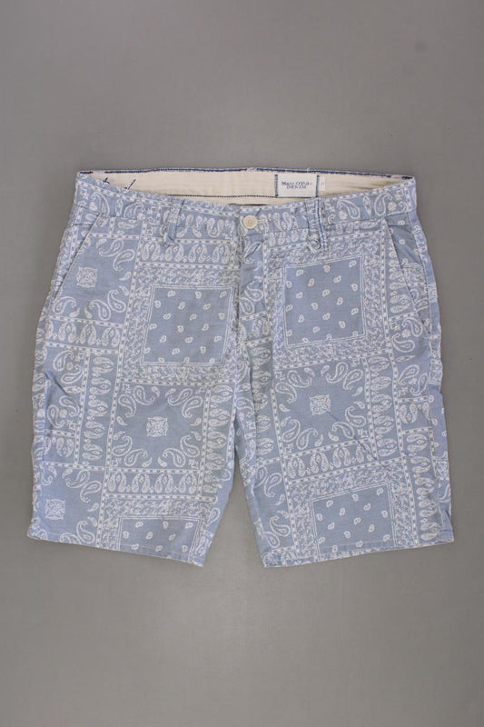 Marc O'Polo Shorts für Herren Gr. W32 mit Paisleymuster Modell Davel blau