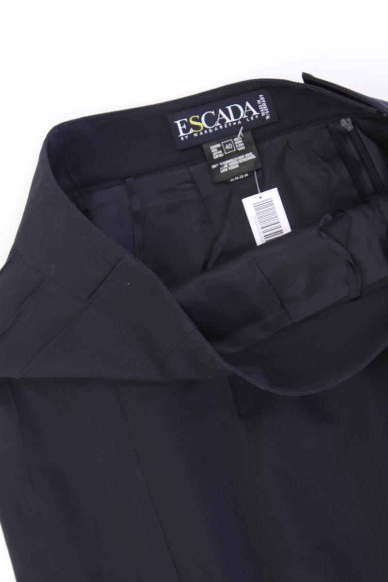 Escada Margaretha Ley Wollrock Gr. 40 Vintage blau aus Schurwolle