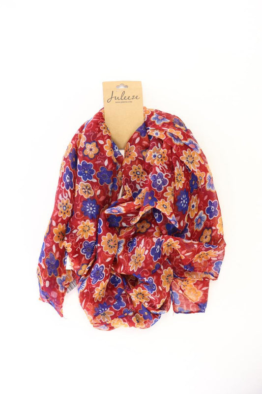 Juleeze Tuch mit Blumenmuster neu mit Etikett rot