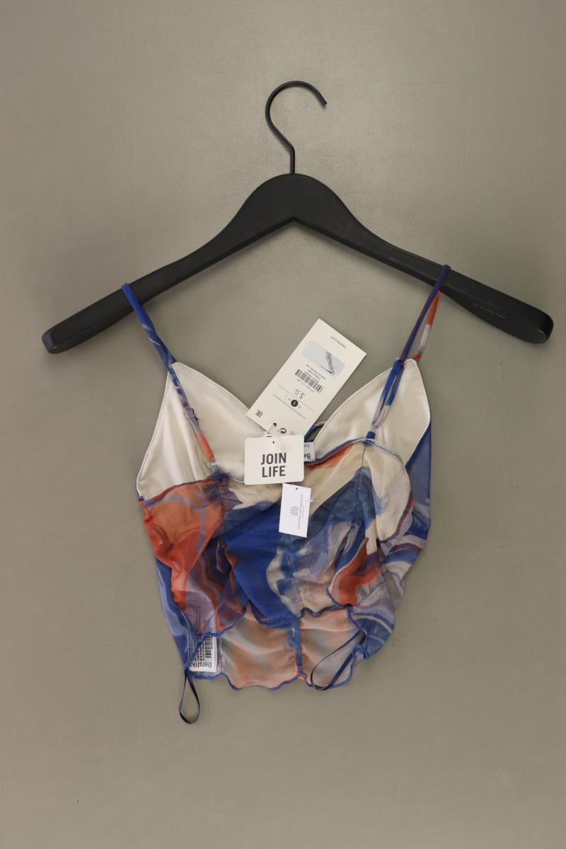 Bershka Crop Top Gr. S neu mit Etikett blau aus Polyester