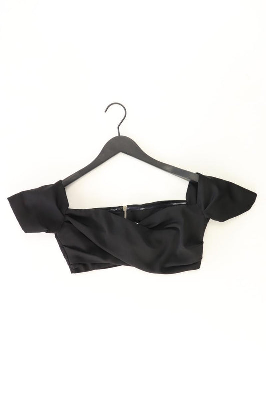 HOUSE OF LONDON Cropped Shirt Gr. M Kurzarm mit Carmen-Ausschnitt schwarz