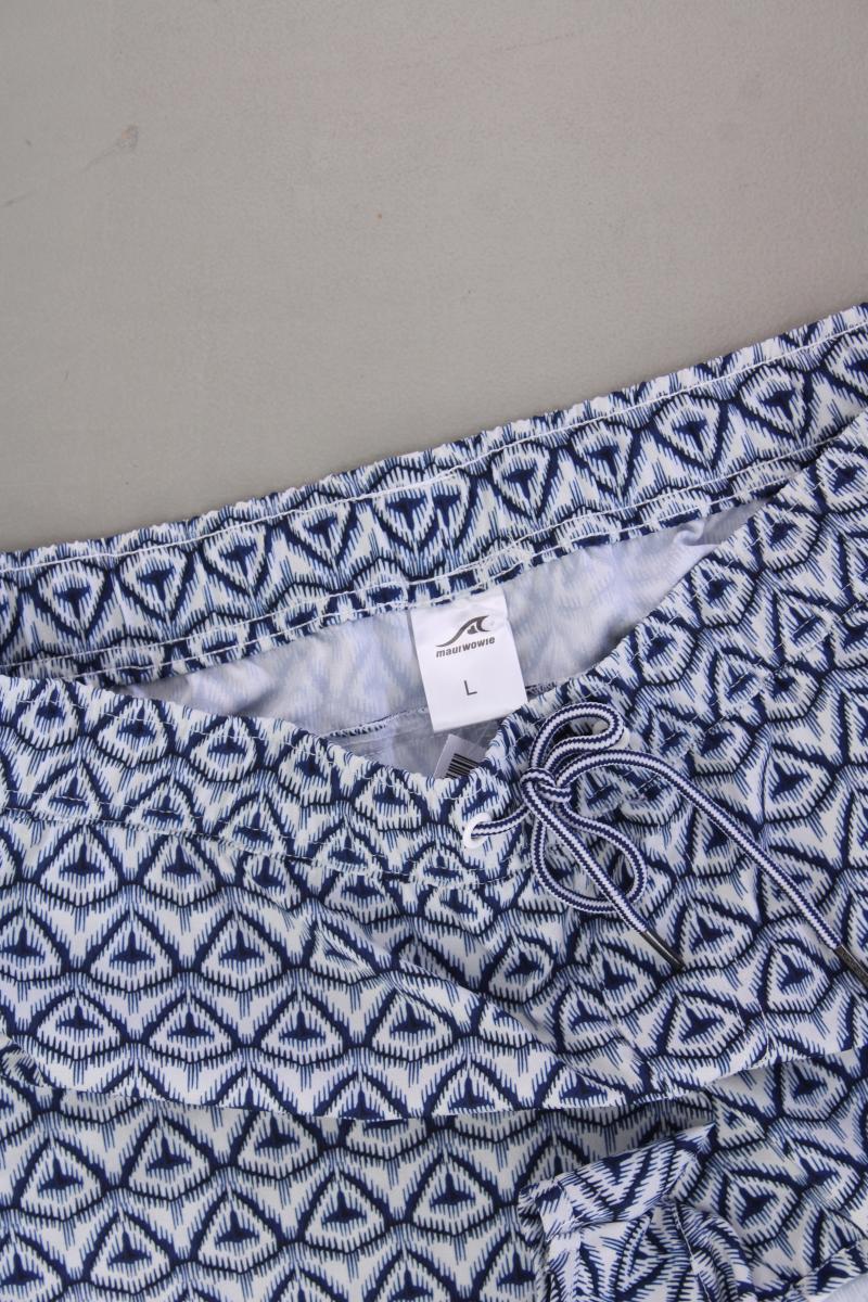 Maui-Wowie Shorts Gr. L geometrisches Muster neuwertig blau aus Polyester