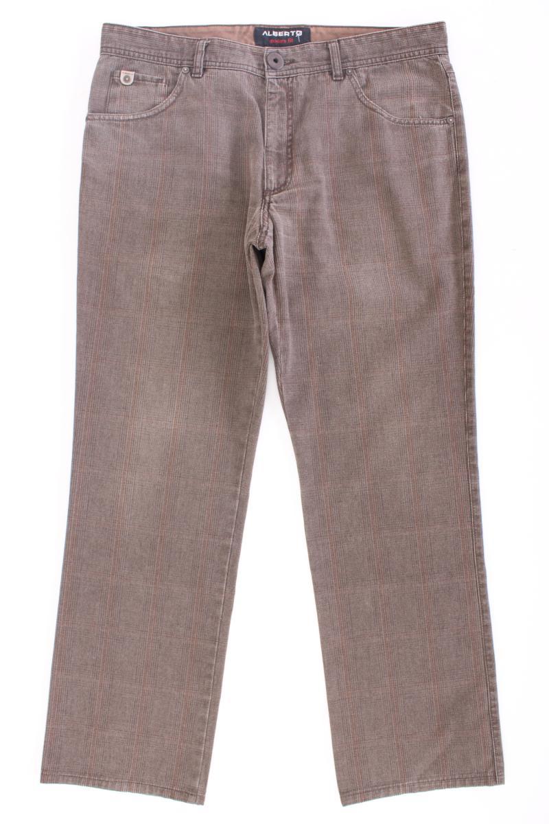 Alberto Five-Pocket-Hose Gr. W36/L32 kariert Modell Stone Glenchek braun