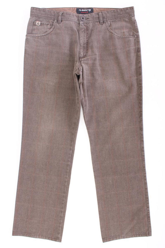 Alberto Five-Pocket-Hose Gr. W36/L32 kariert Modell Stone Glenchek braun