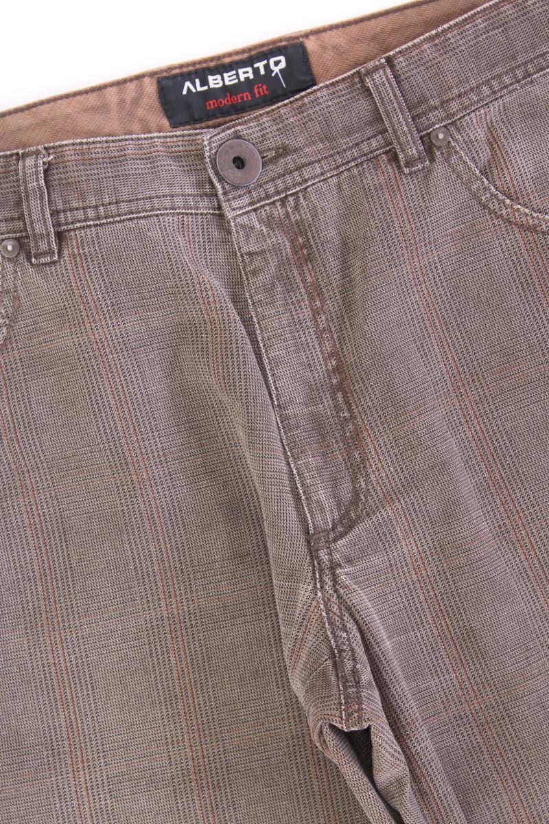 Alberto Five-Pocket-Hose Gr. W36/L32 kariert Modell Stone Glenchek braun