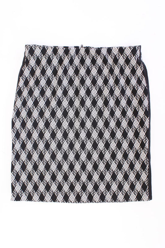 Taifun Bleistiftrock Gr. 46 geometrisches Muster schwarz aus Polyester