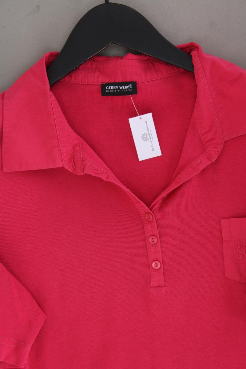Gerry Weber Poloshirt Gr. 44 neuwertig Kurzarm pink aus Baumwolle