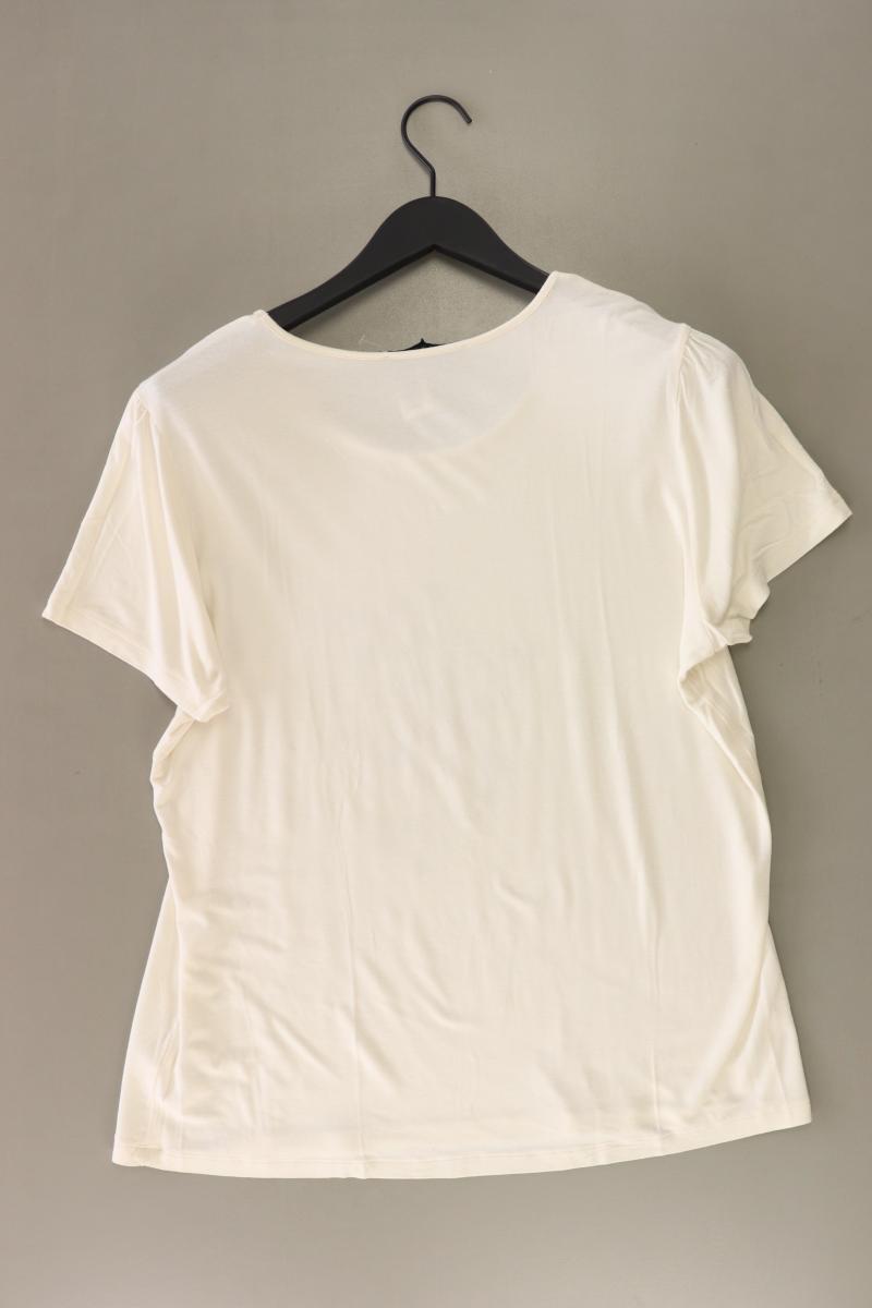 Himmelblau T-Shirt Gr. 46 Kurzarm creme aus Viskose