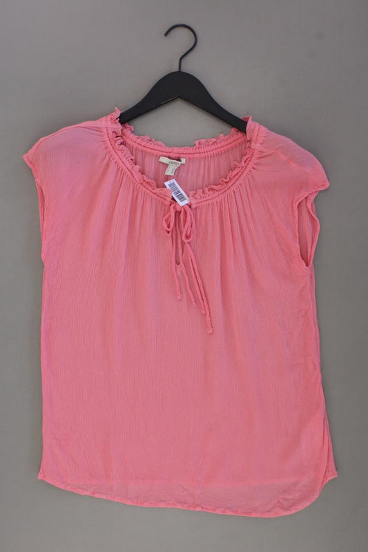 Esprit Kurzarmbluse Gr. 40 rosa aus Viskose