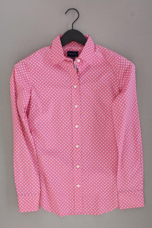 Gant Langarmbluse Gr. 36 geometrisches Muster neuwertig pink aus Baumwolle