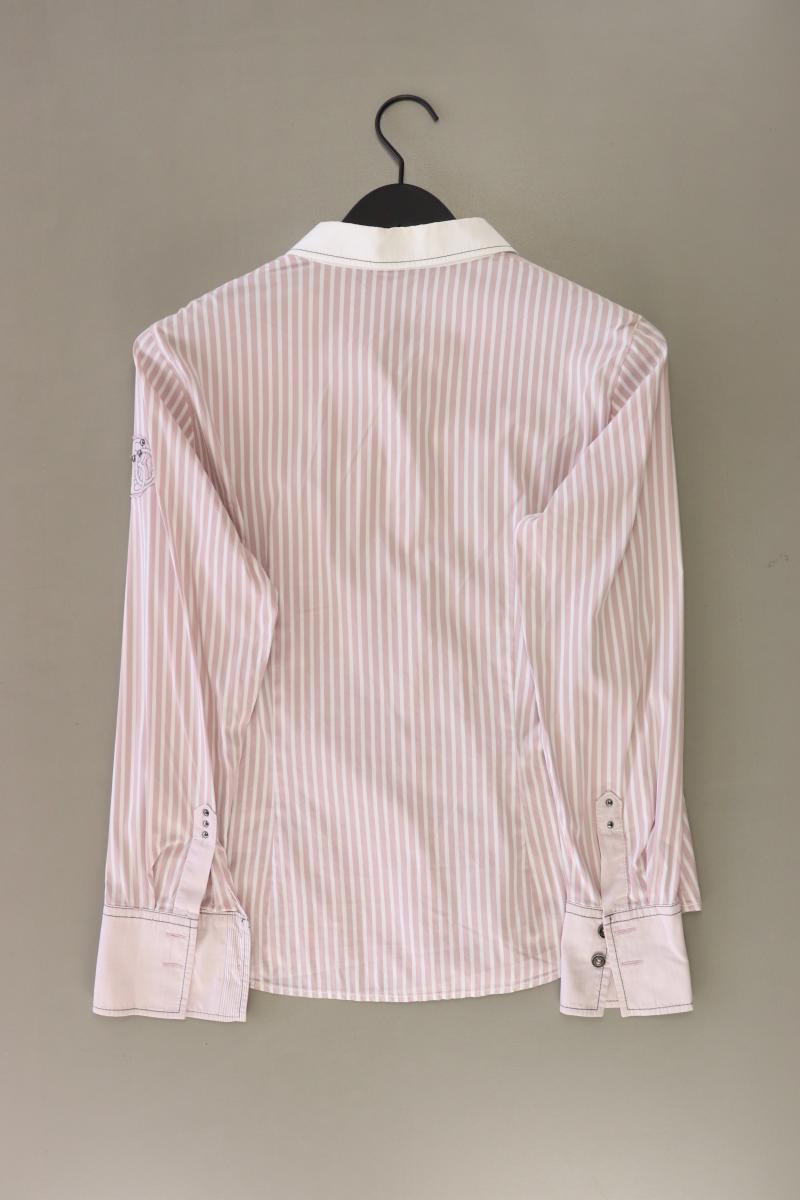 Basler Langarmbluse Gr. 40 gestreift rosa aus Baumwolle